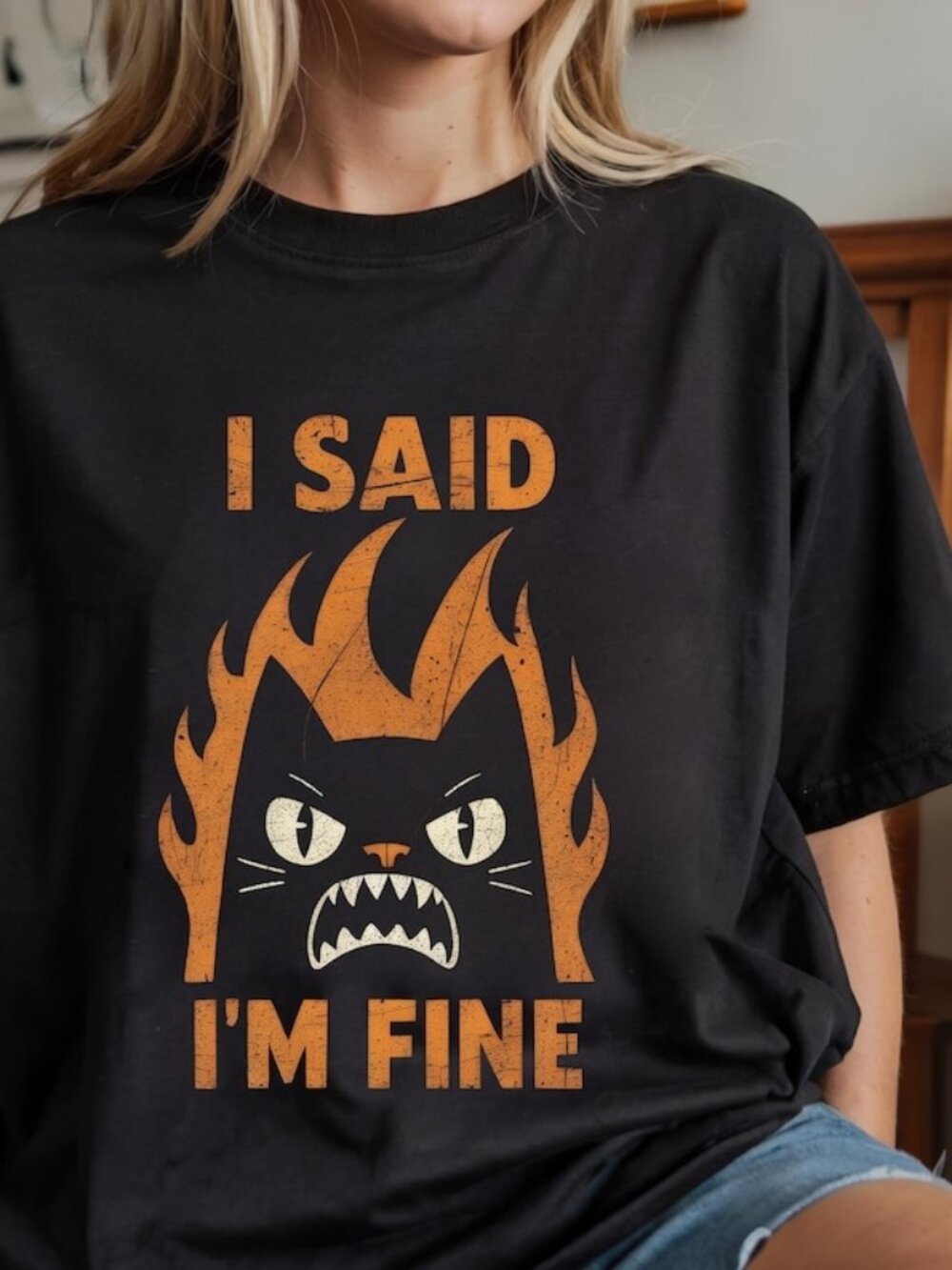Funny Angry Cat T-shirt, Sarcastic Grumpy Cat Lover Tee